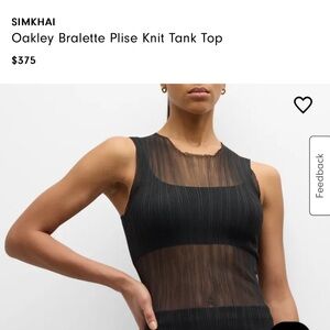 Simkhai Oakley Bralette Plise Knit Tank Top. Never worn, brand new with tags!